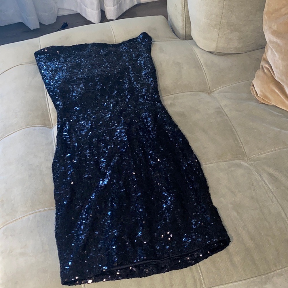 MARSHALLS: Black Sequin Adj. Dress
